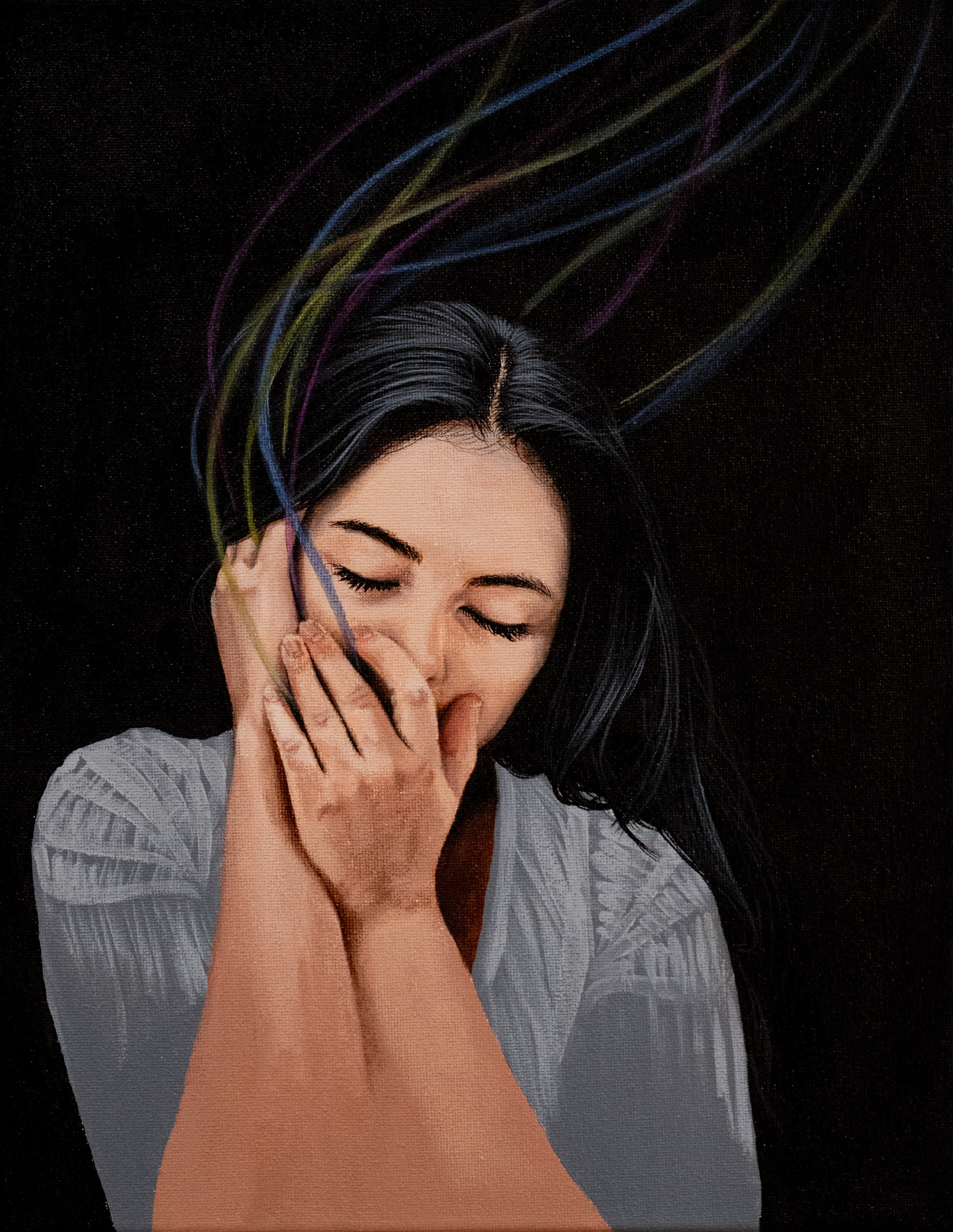 "Hold Your Name," Acrylic on Canvas, 14 x 11in