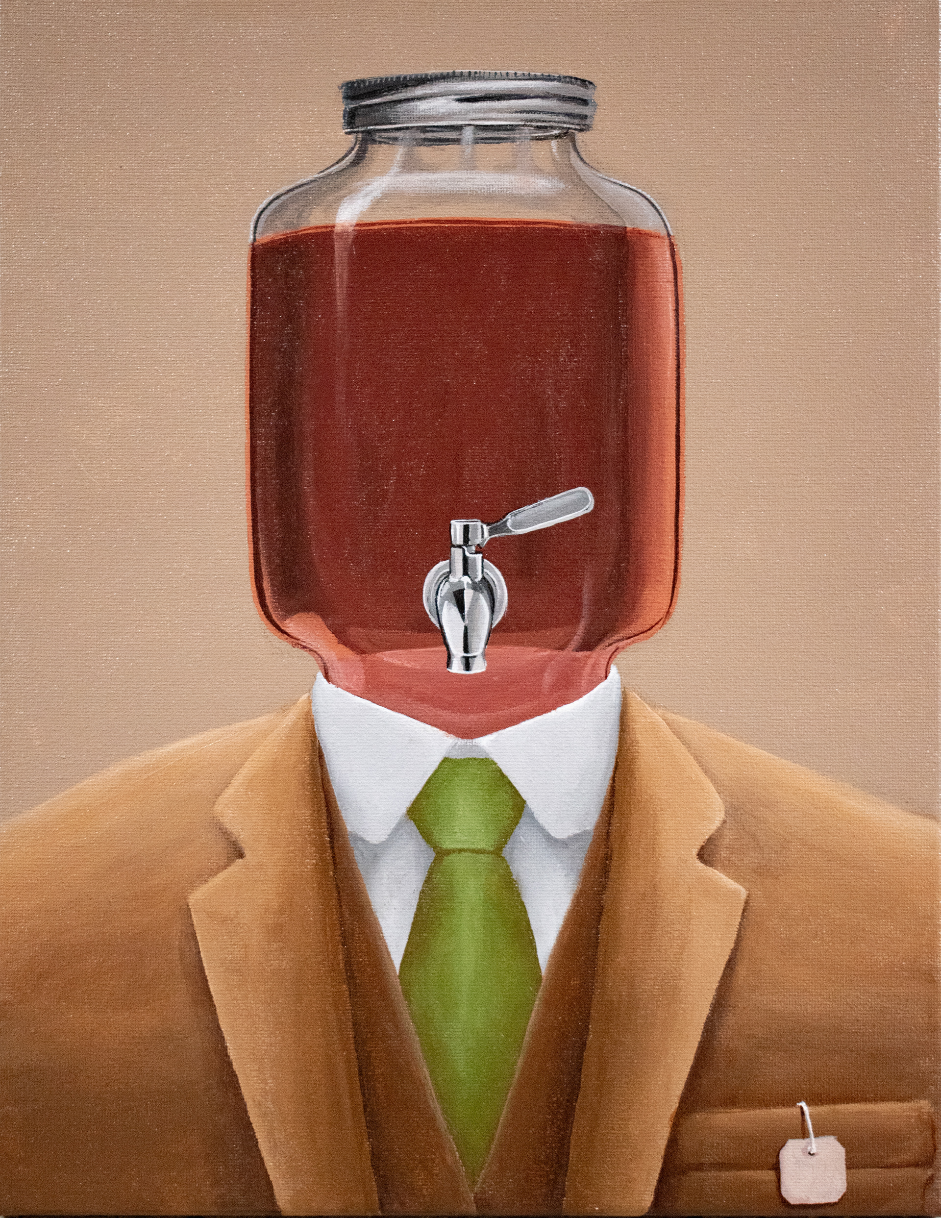 "Hired by Ennui," Acrylic on canvas, 14 x 11in