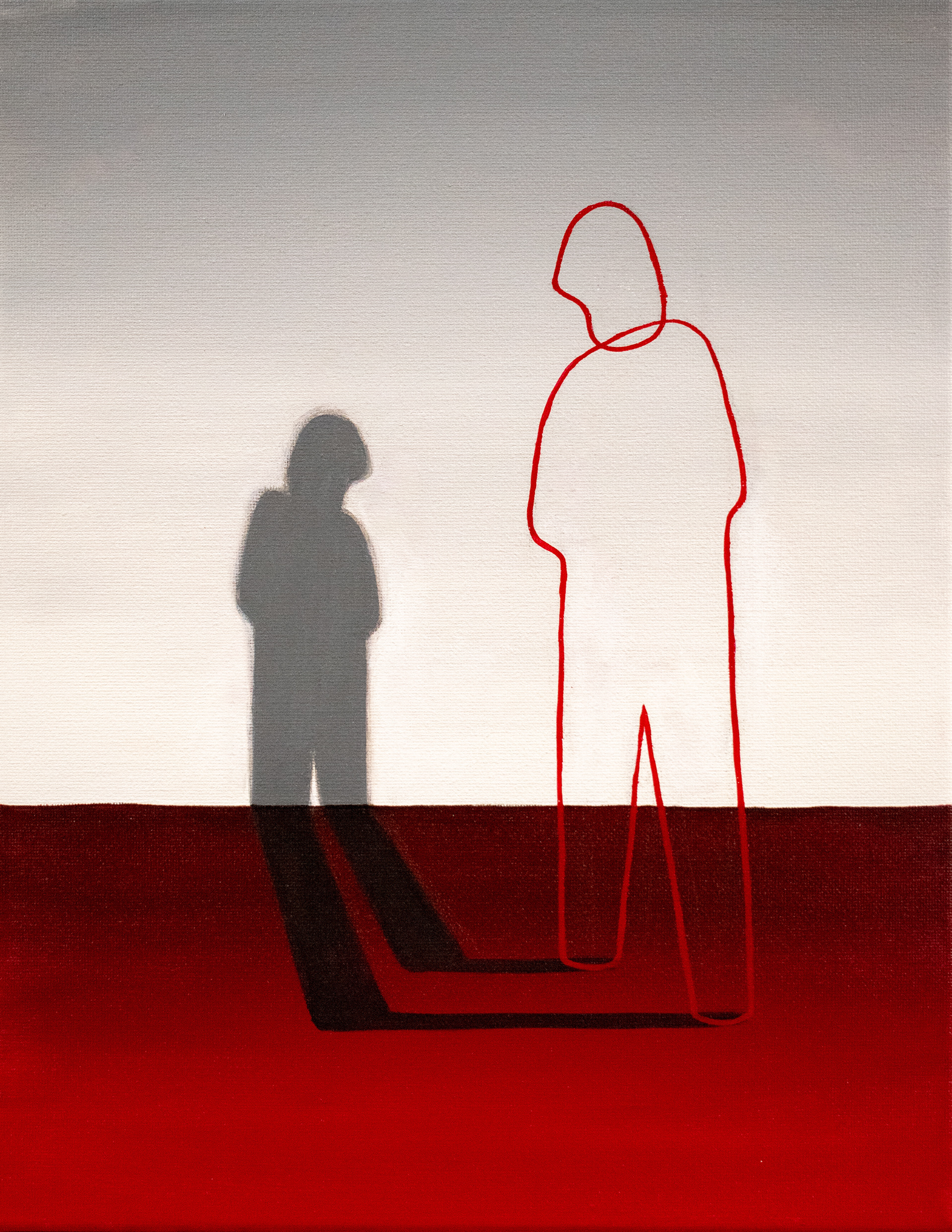 "Who Are You," Acrylic on canvas, 14 x 11in