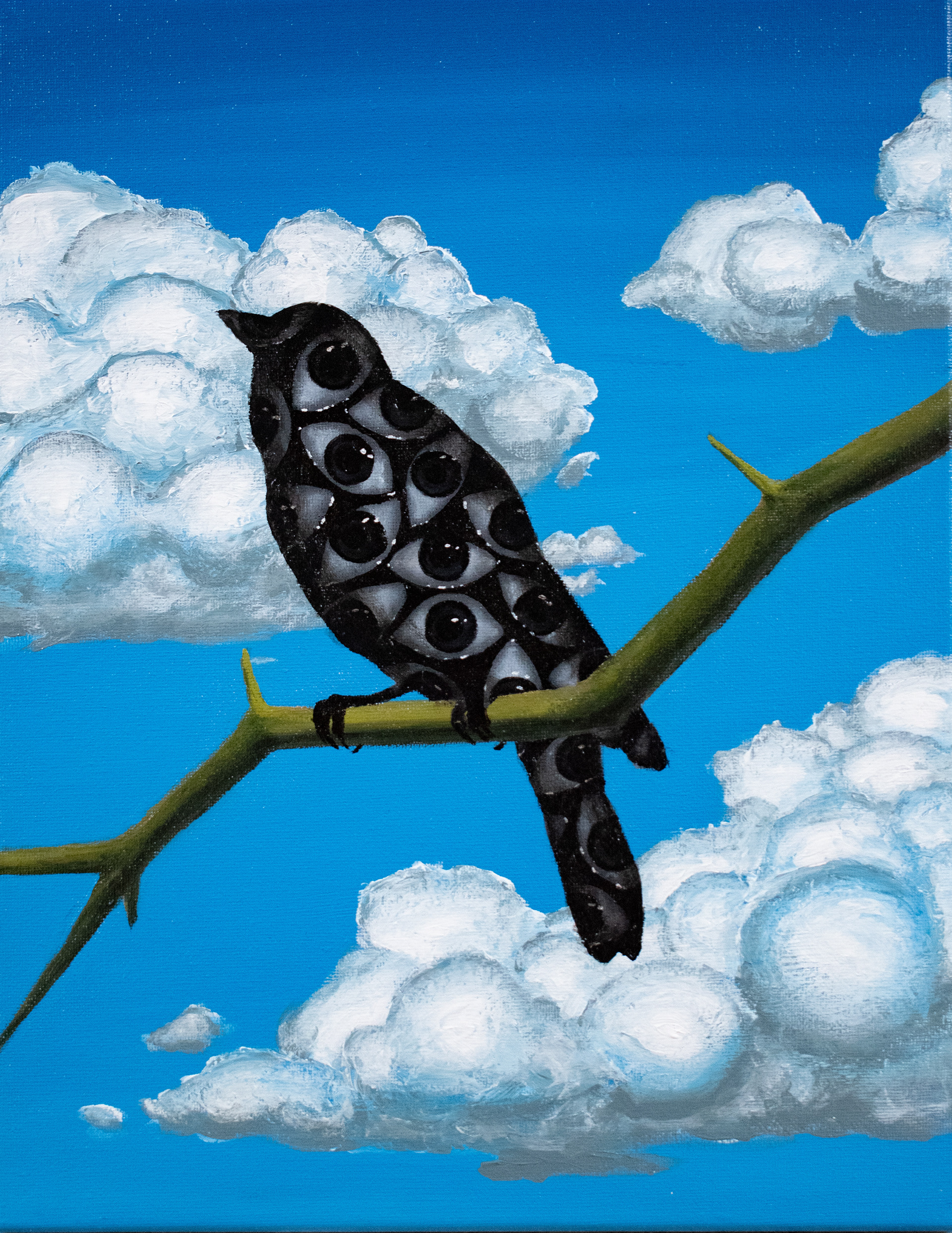 "Bird Watchers," Acrylic on canvas, 14 x 11in