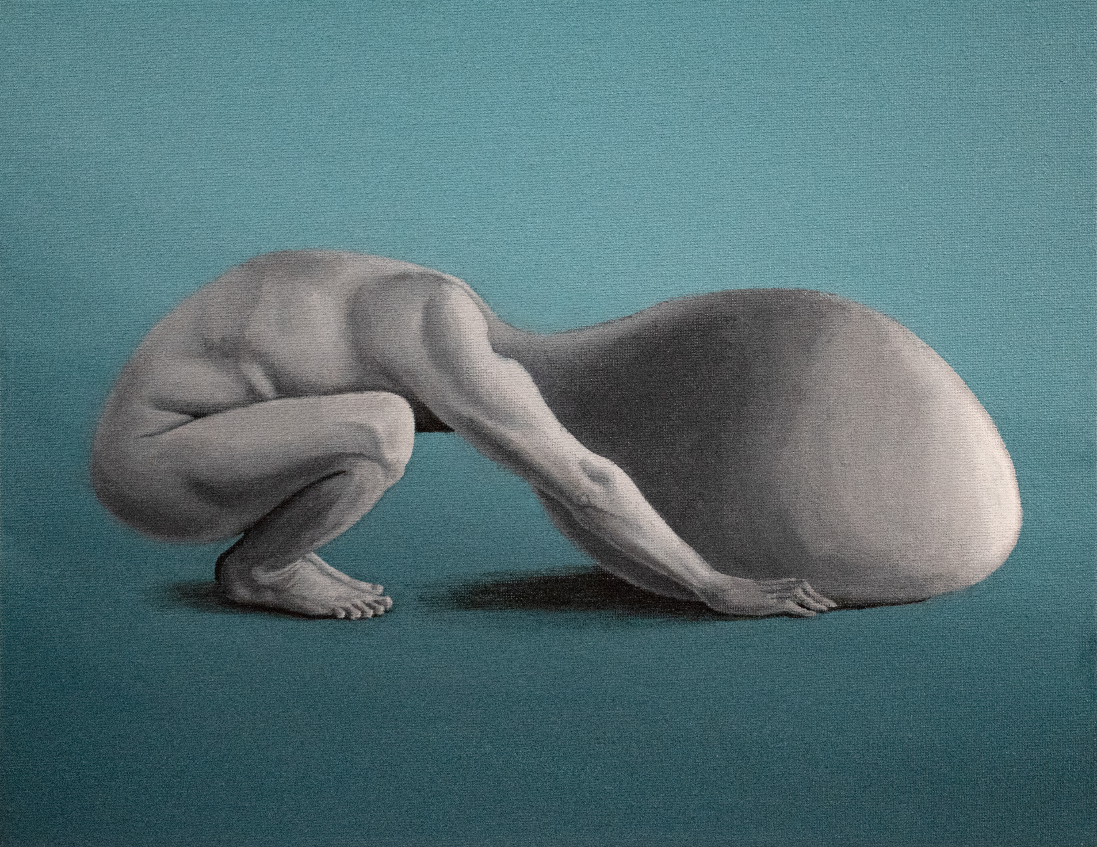 "Weight," Acrylic on canvas, 11 x 14in