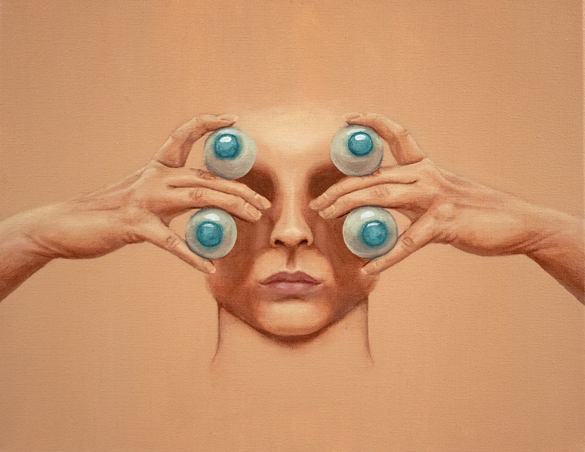 "Can't You See Me?" Acrylic on canvas, 11 x 14in