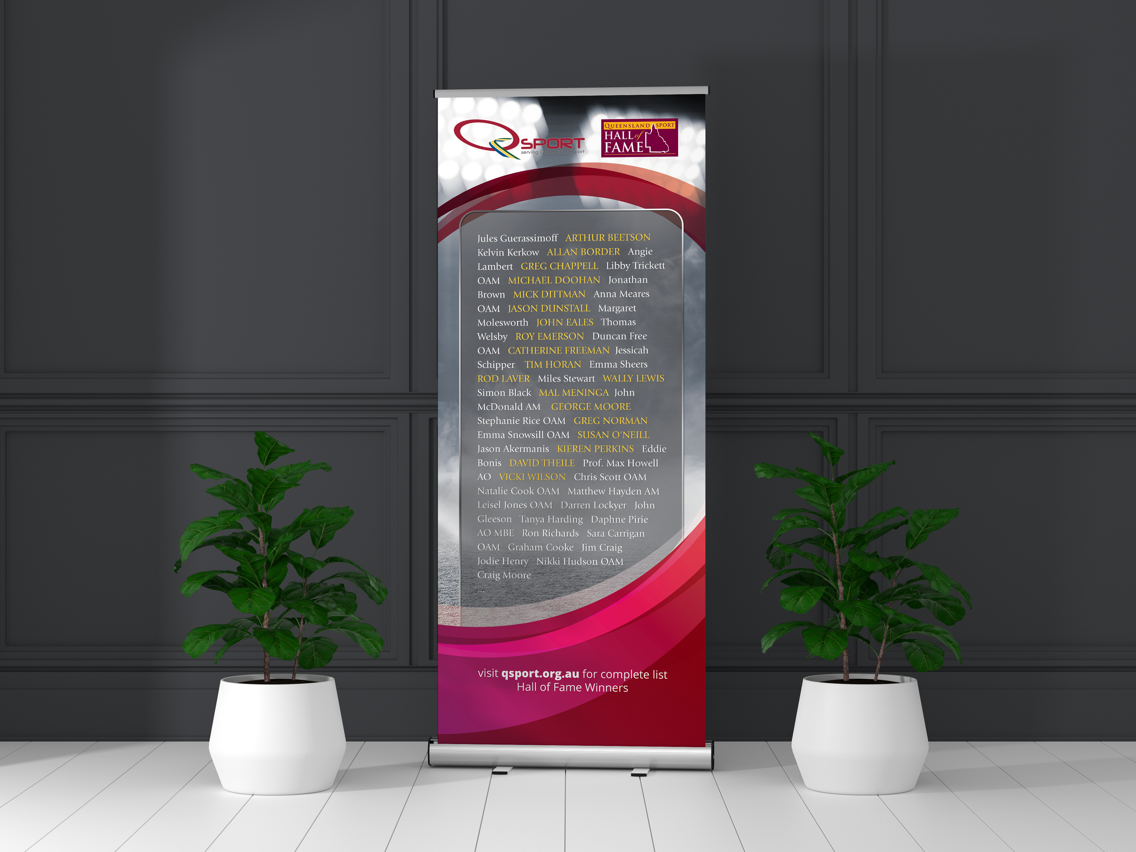 Hall of Fame banner stand - Legends