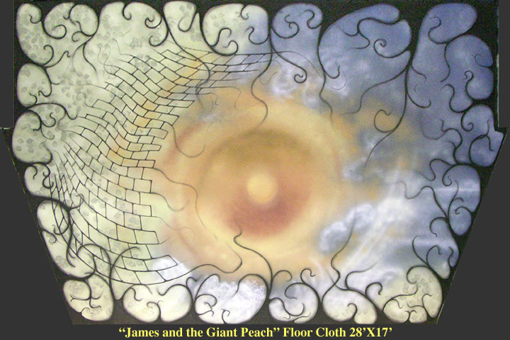 James and The Giant Peach Floor Cloth