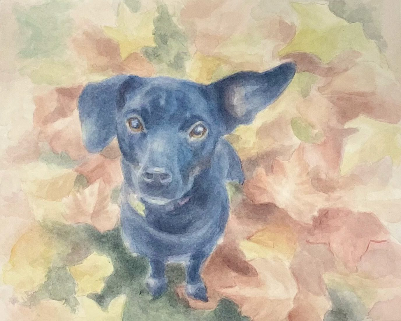Puppy Eyes, 2020, watercolor (SOLD)