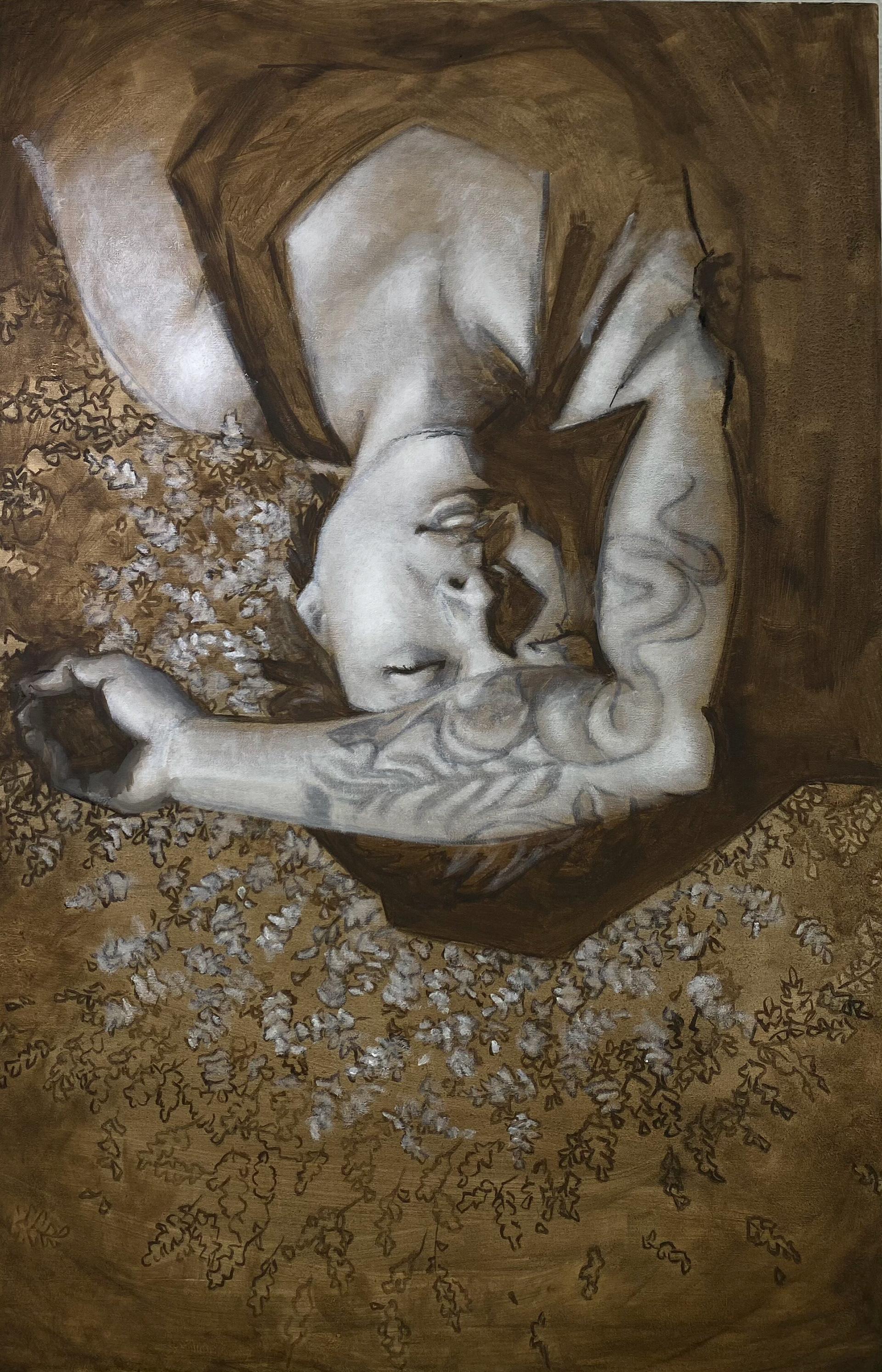 Exhale-In Progress, 2021, 24x30 in