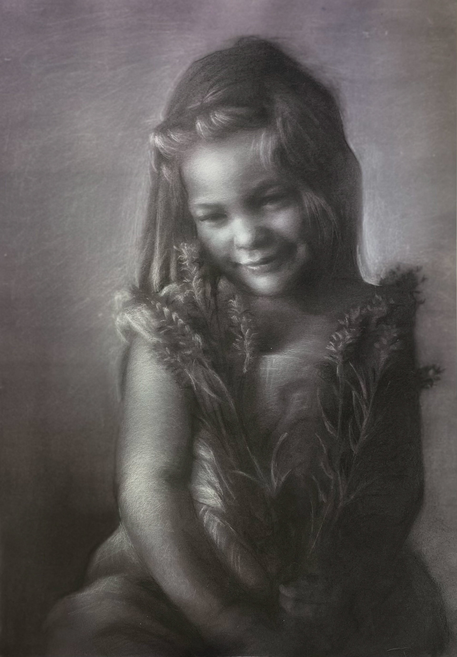 Violet w/ Lavenders 12x18in, 2021 (SOLD)