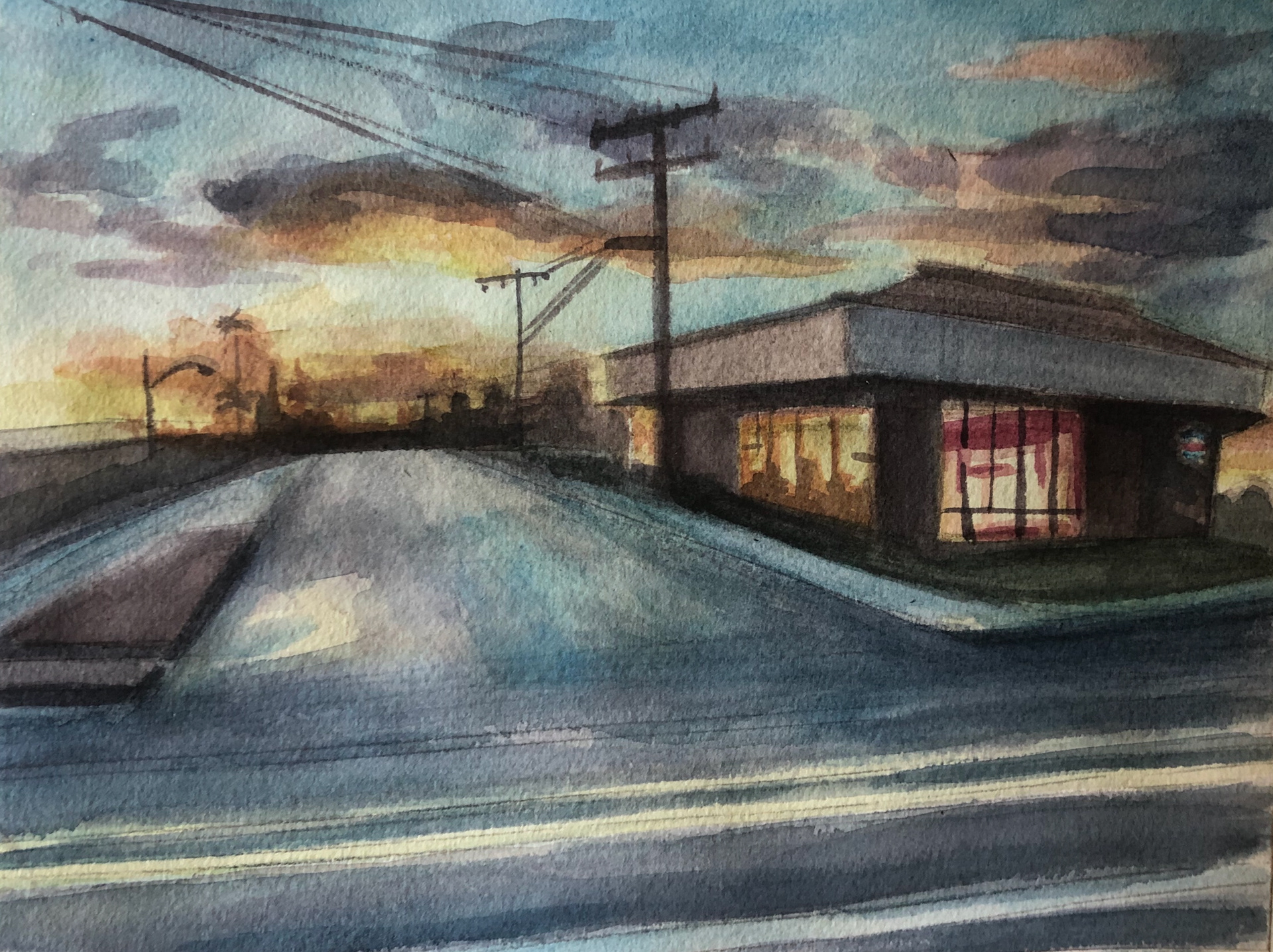 sunset on Rose Drive Study, 2019