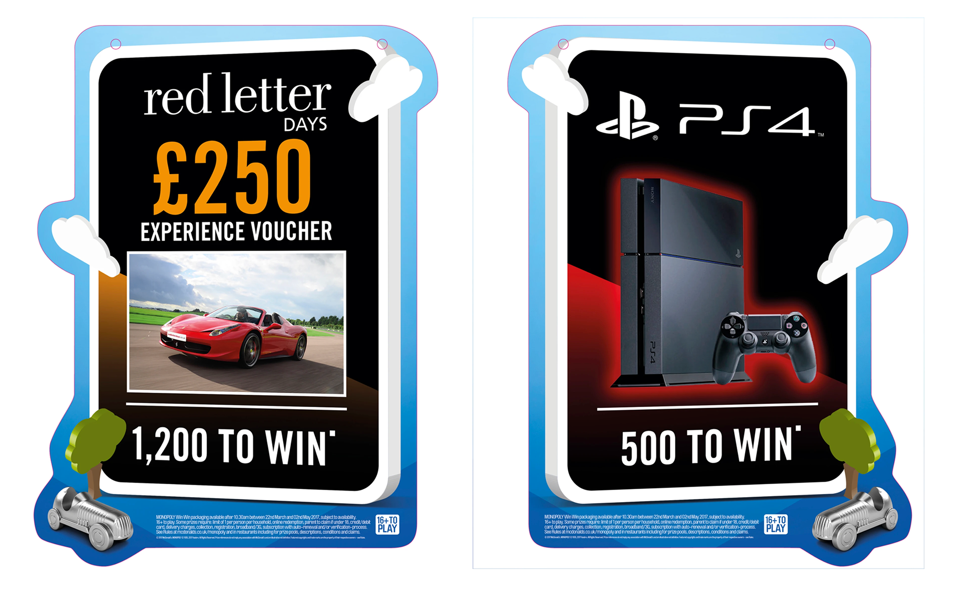 McDonald's Monopoly – UK  2017  – Prize hanging banners