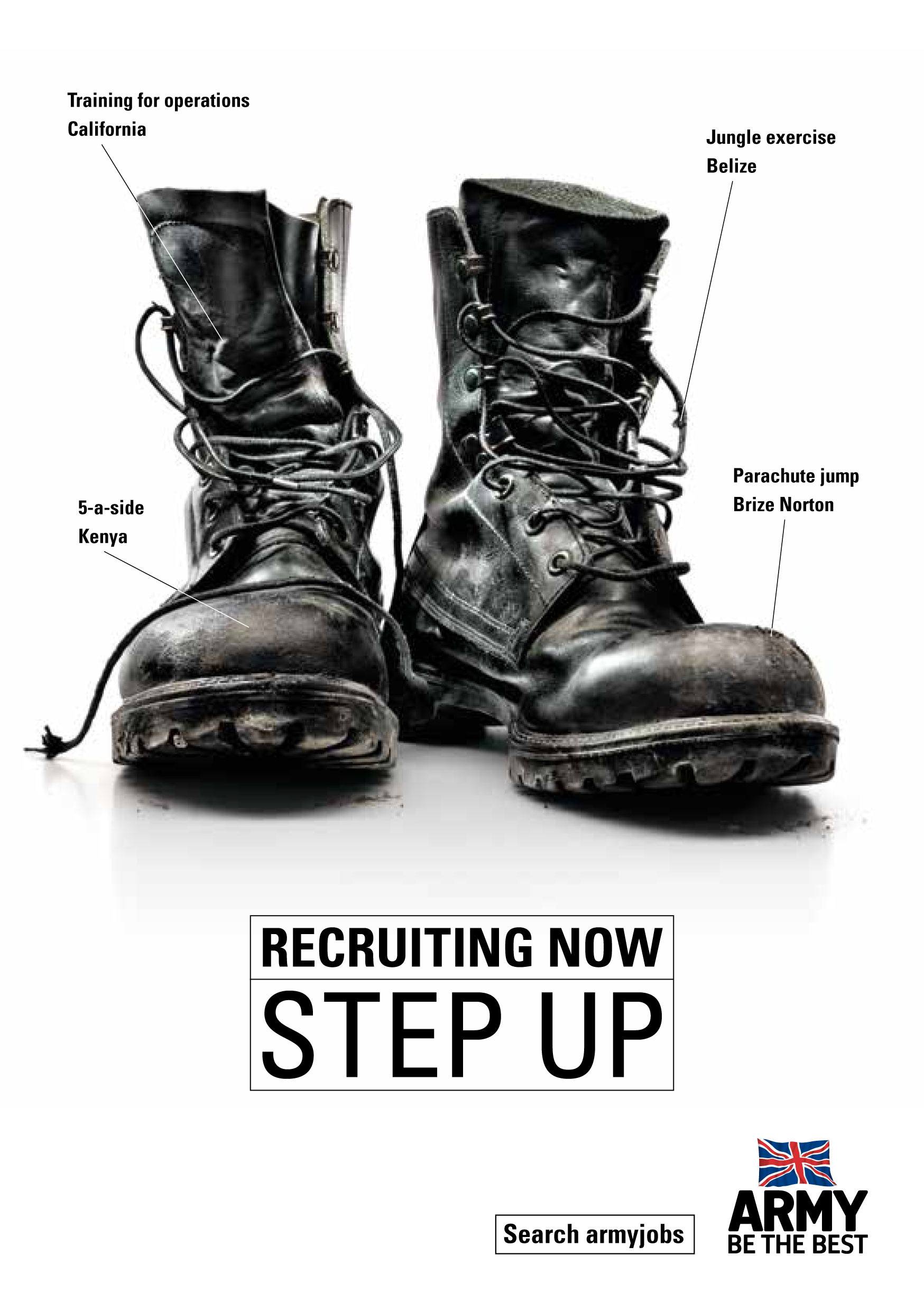 Army Reserve recruitment 6 sheet – "Boots" campaign