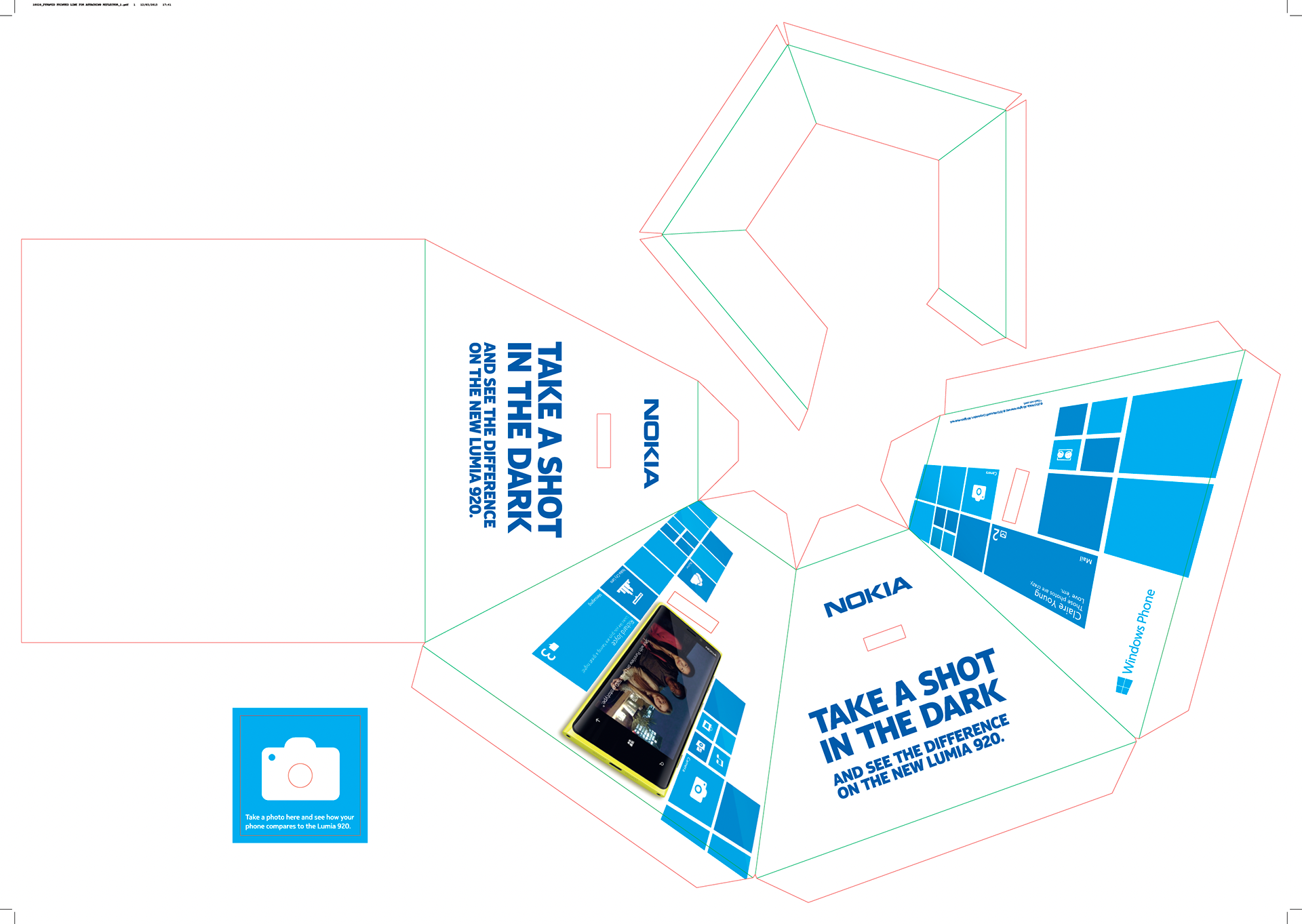This is Lumia campaign – Nokia in-store camera blackout pyramid