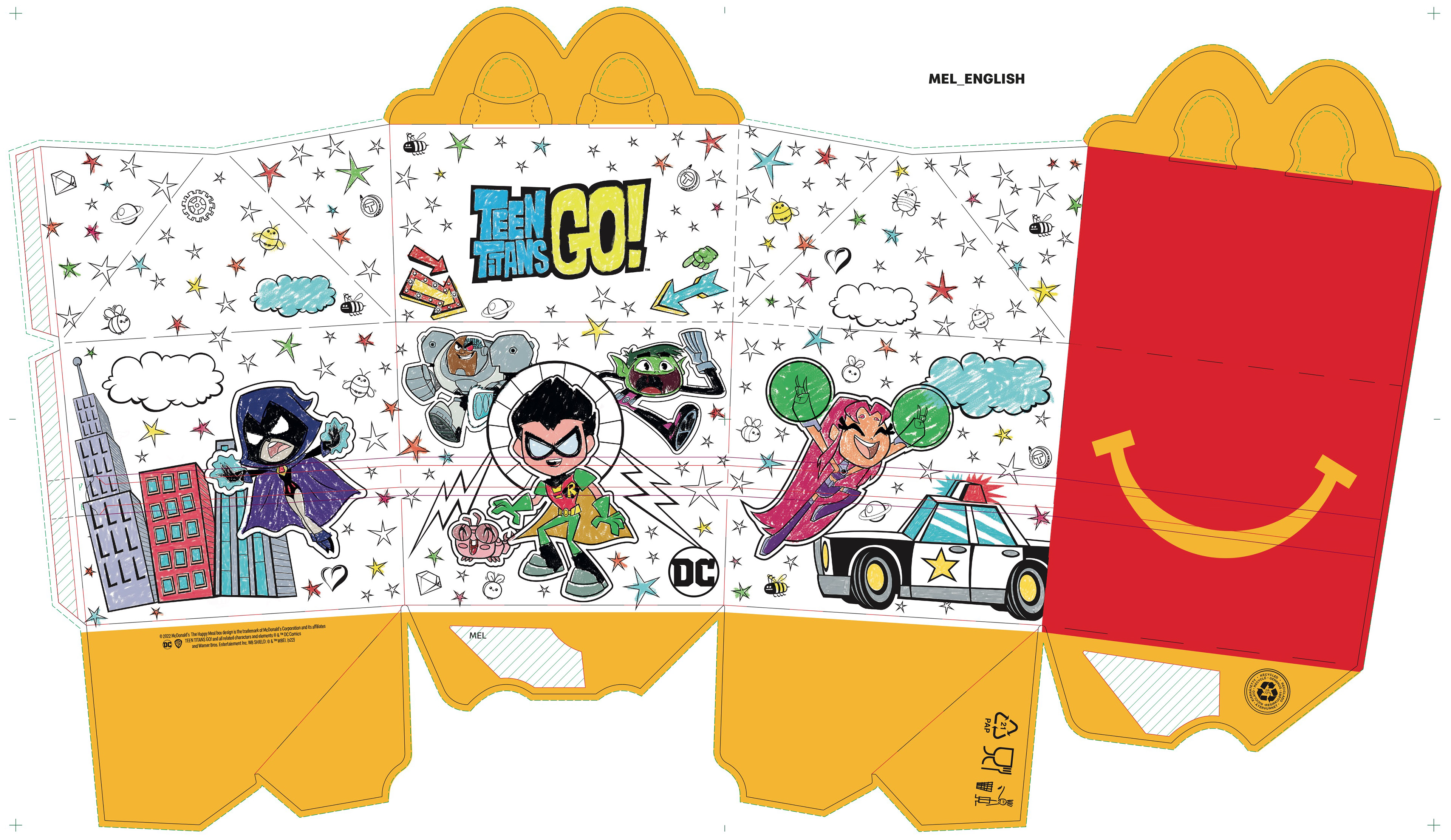Teen Titans Go! 2022– global Happy Meal box flat artwork