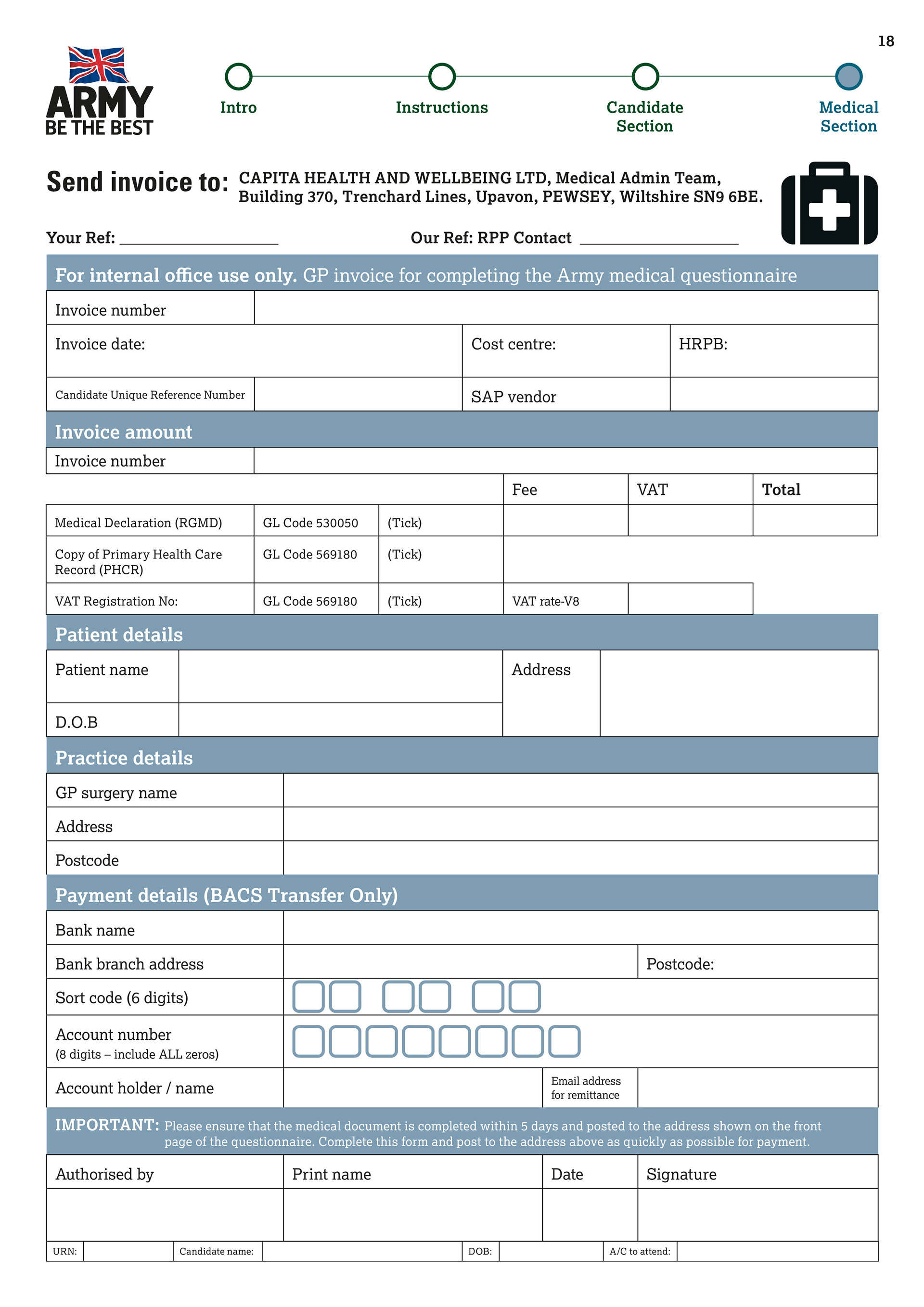 Army recruitment CRM forms