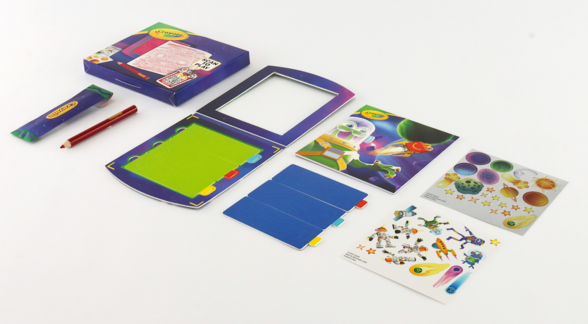 Rubbing Plates with stickers and drawing pad
