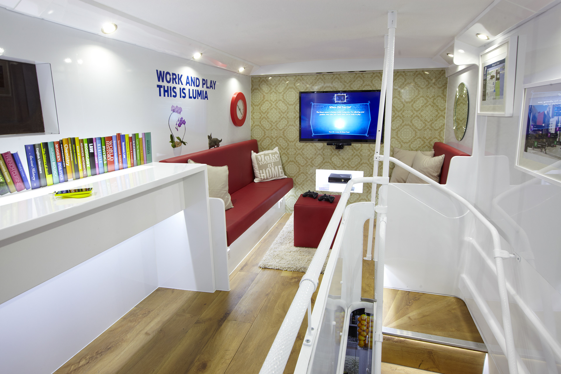 This is Lumia campaign – Nokia roadshow bus interior artwork