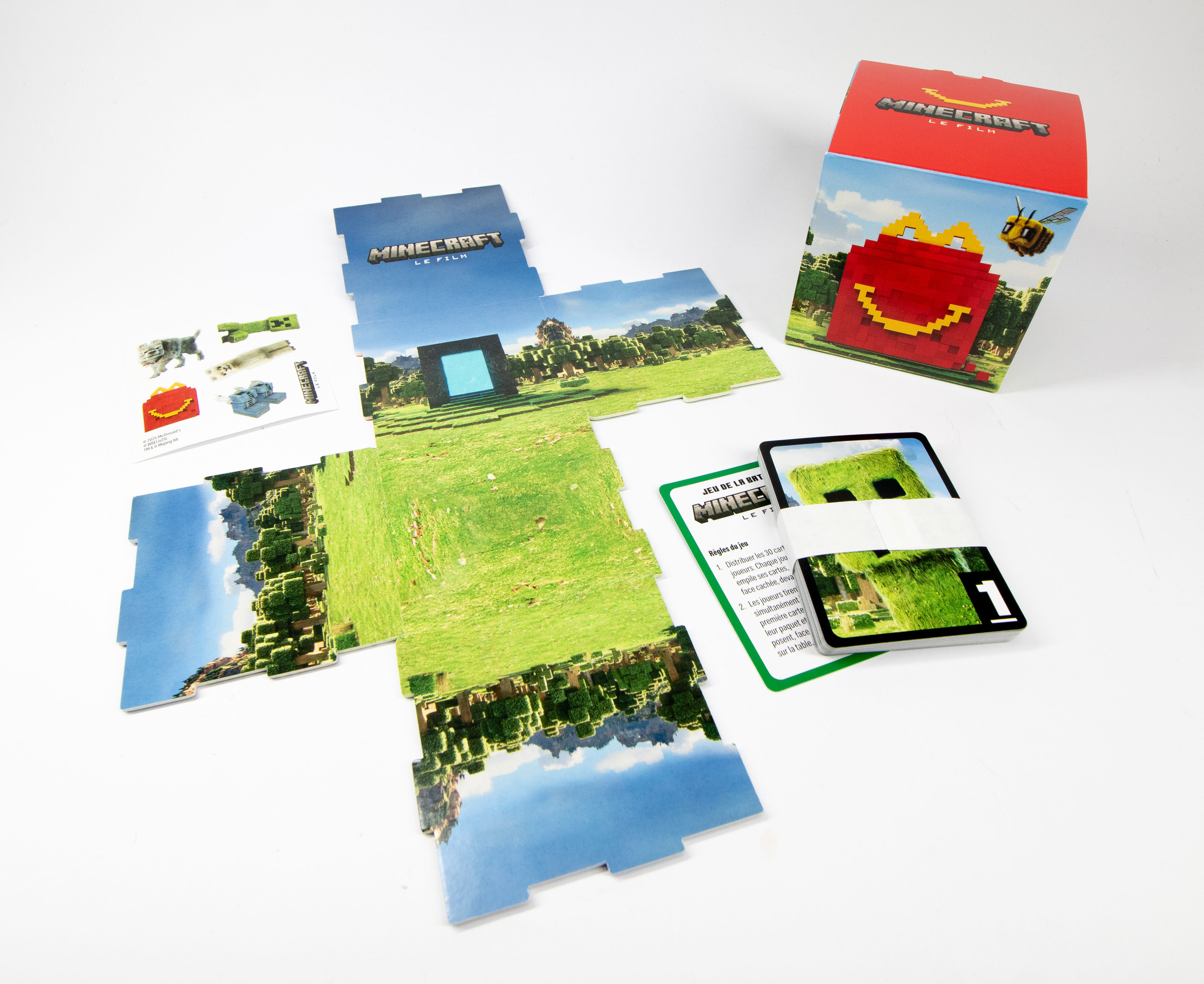 Snap cards (B), with block world and stickers  - production line photos