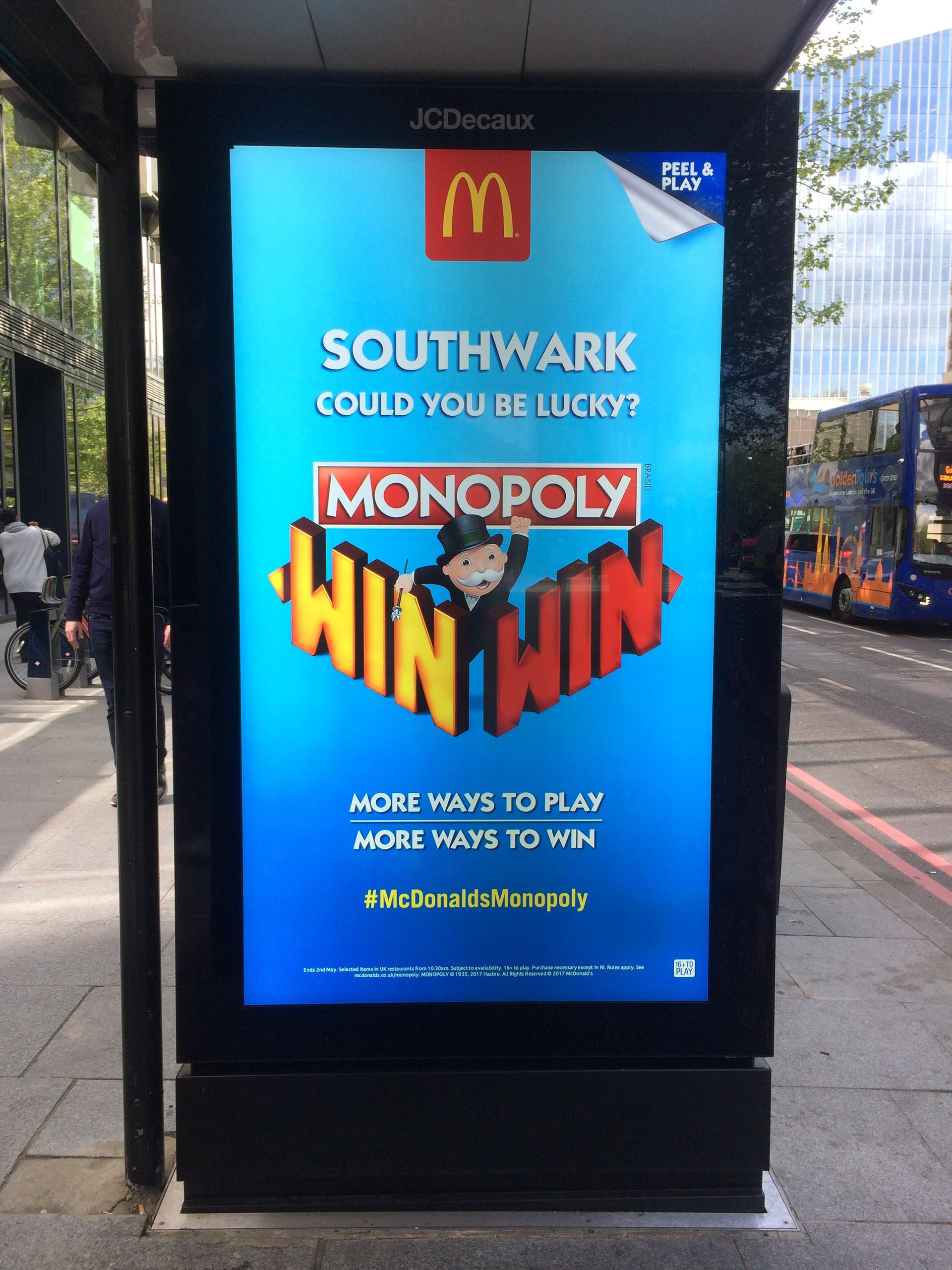 McDonald's Monopoly – UK  2017  – OOO key visual