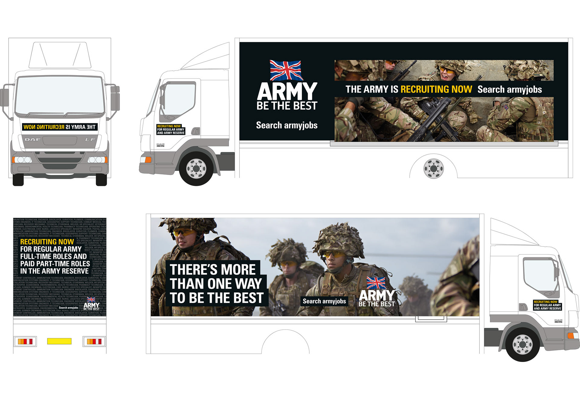 Army Recruitment trailers – outside skins