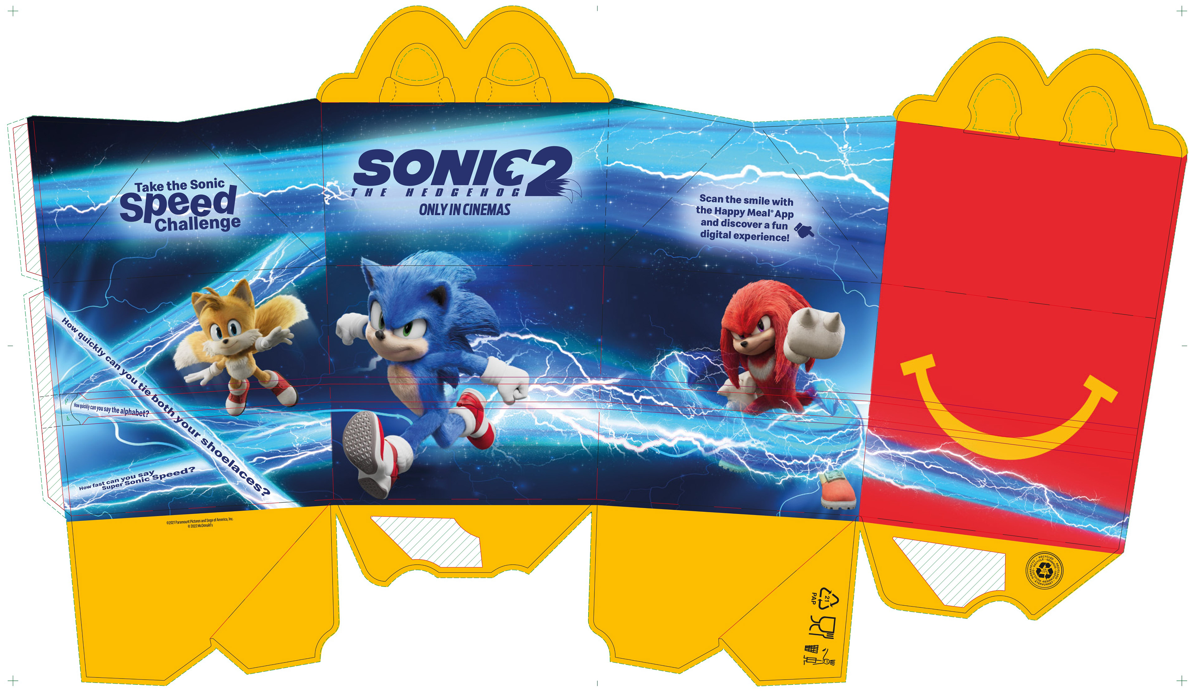 SONIC 2 – Global 2022 – Happy Meal Box flat artwork