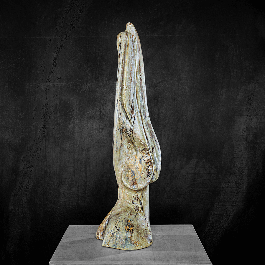 SCHREIHASE - 2021, marode Birke, lasiert & lackiert, 62cm