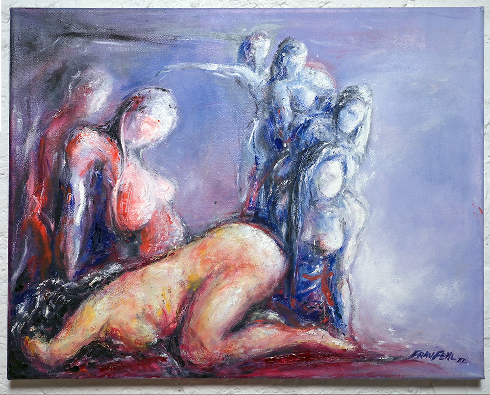 schmerz 2  - 2022, öl auf leinwand, 40cm x 50cm