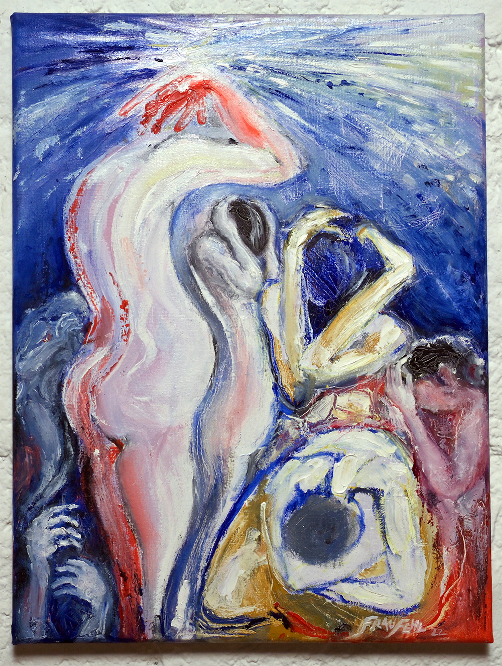 schmerz  - 2022, öl auf leinwand, 40cm x 30cm