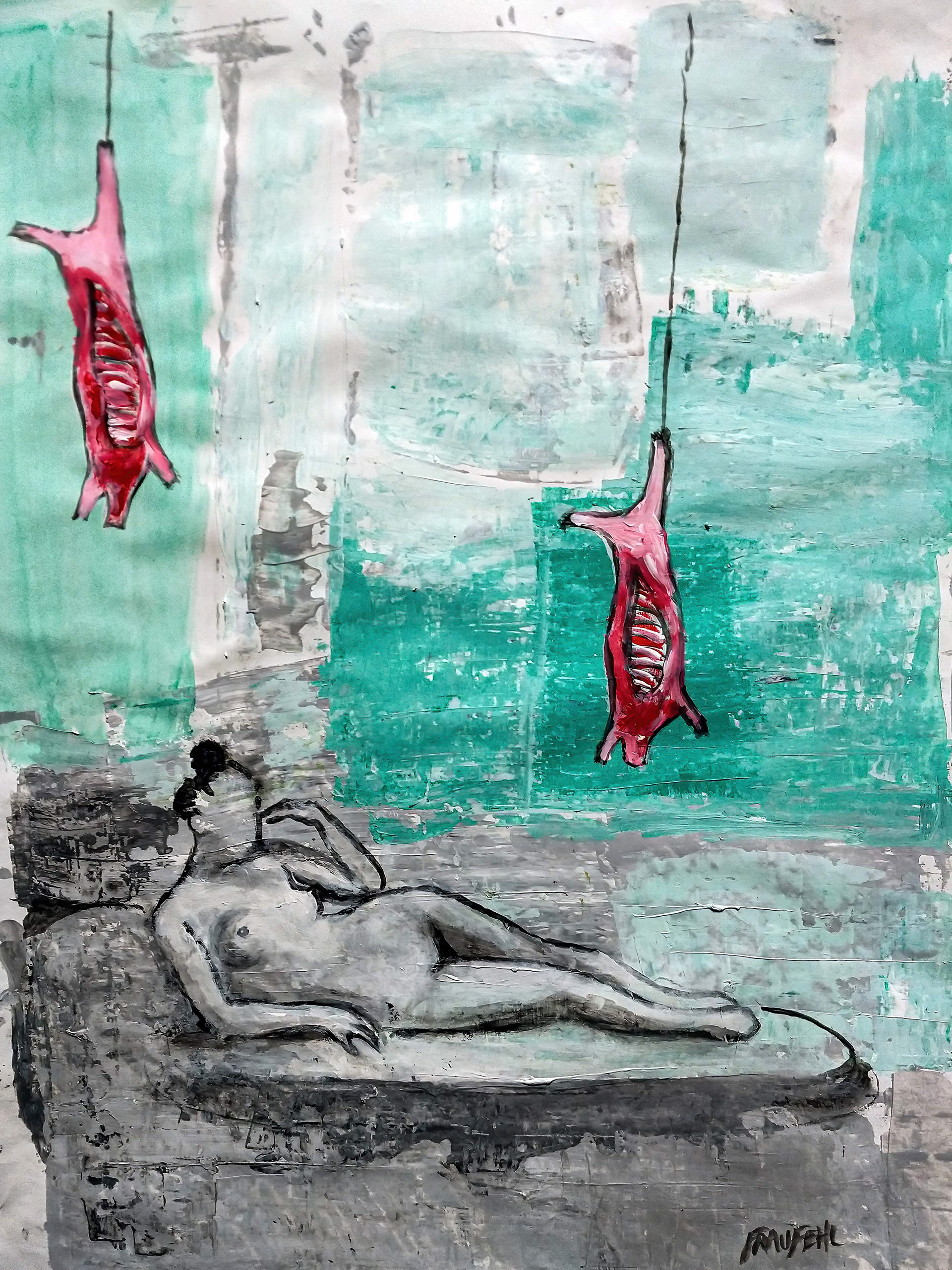 schweinehäjlften im grünen salon - 2020