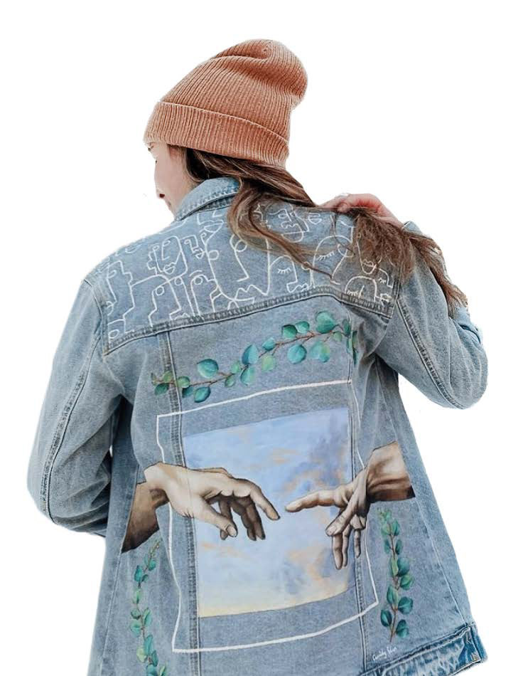 Hand-painted denim jacket