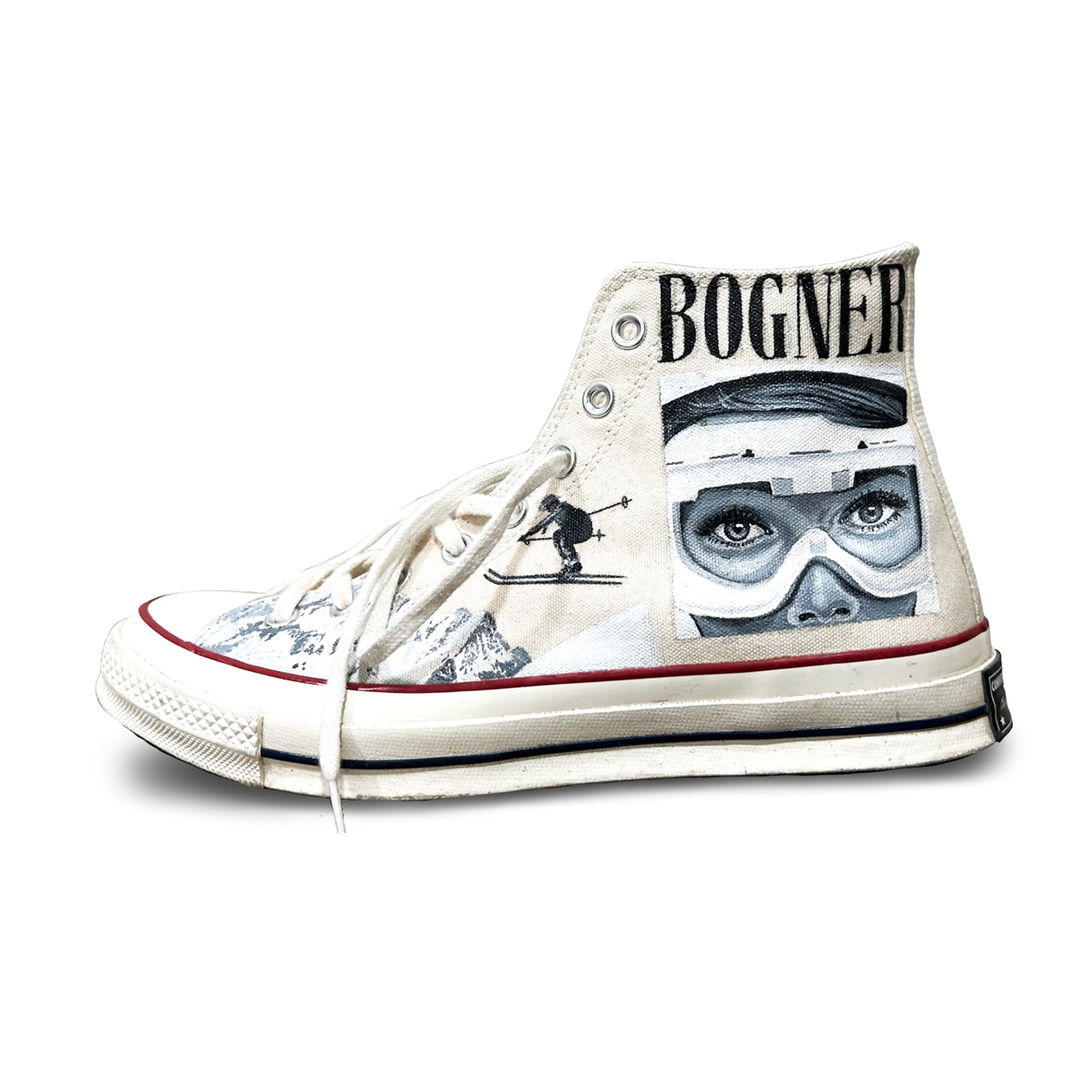 Custom hand-painted footwear