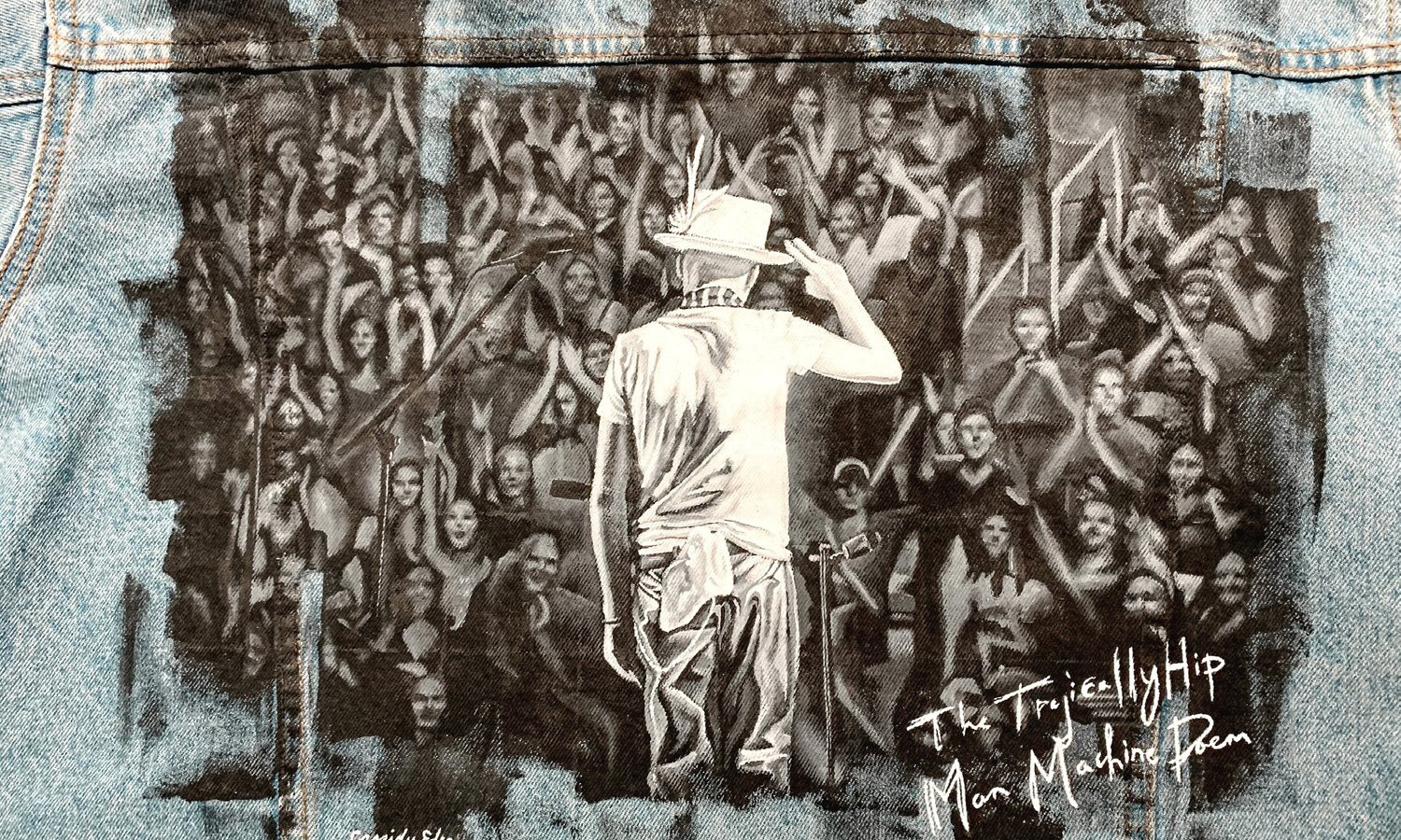 Hand-painted denim jacket commission