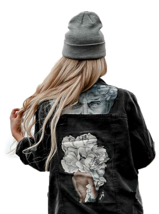 Hand-painted denim jacket