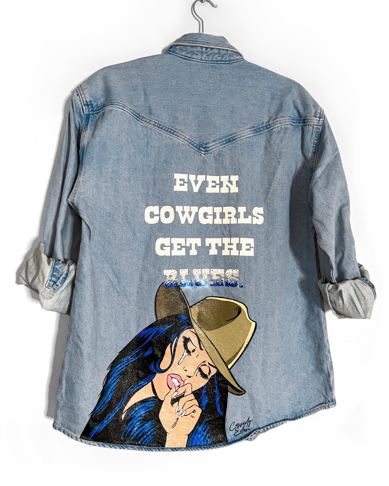 Hand-painted denim jacket