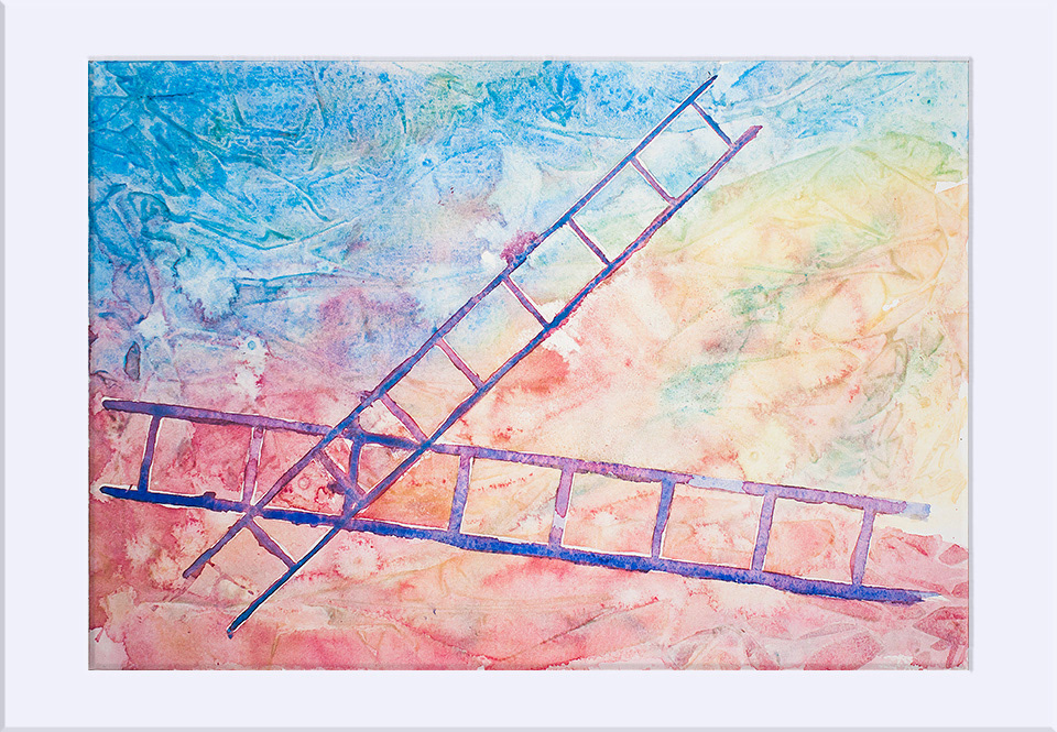 "Escaleras" - Acuarela, 20x29 cm