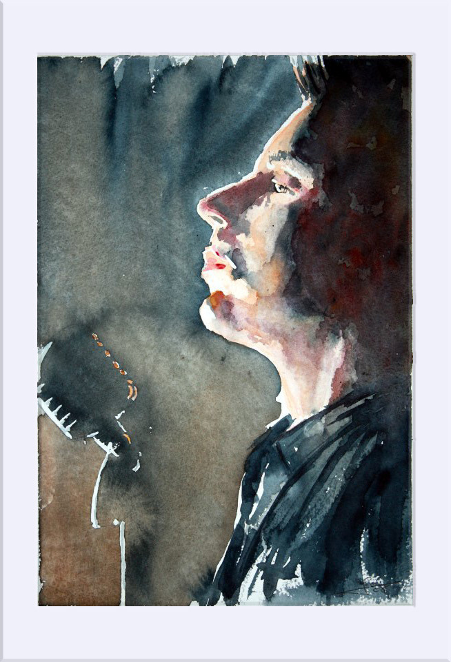 "El Loco " - Acuarela, 36x24.5 cm