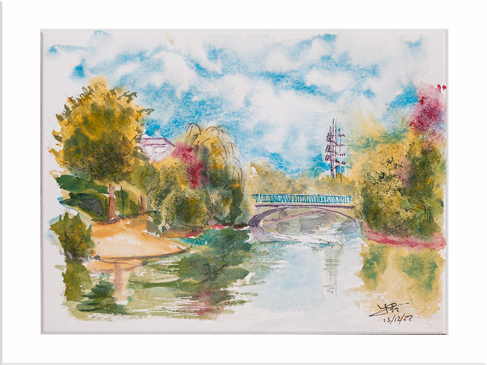 Kehl. Acuarela, 24 x 32 cm