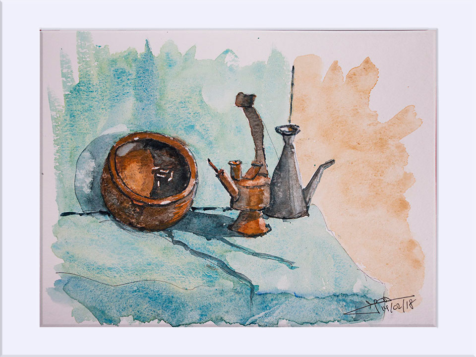 "Bodegón" - Acuarela, 24x32 cm