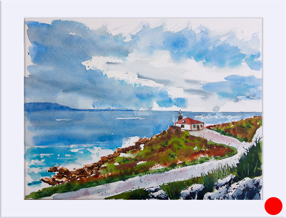 "Monte Louro" - Acuarela, 31x41 cm