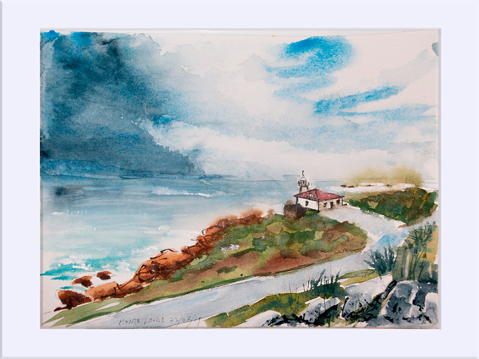 "Monte Louro"(estudio) - Acuarela, 24x32 cm