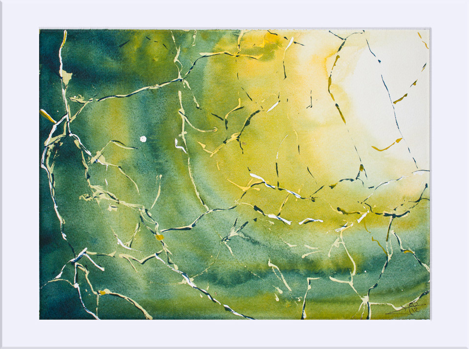 "Resquebrajado " - Acuarela, 29x39 cm