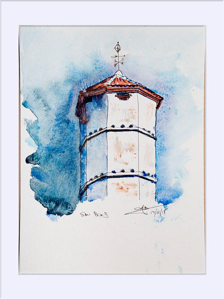 "San Blas. Palomar" - Tinta y Acuarela, 31x24 cm