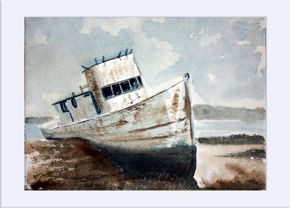 "Oxido II" - Acuarela, 26x35.5 cm