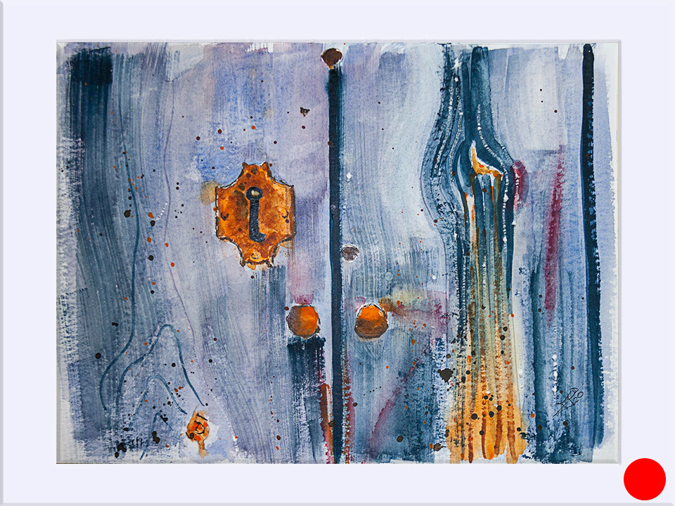 Puertas en el tiempo II. Acuarela, 24 x 32 cm