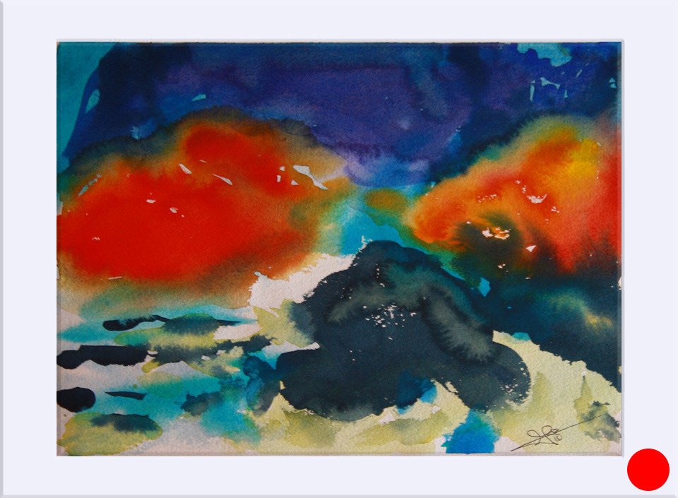 "Envidiando a Nolde II " - Acuarela, 26x35.5 cm