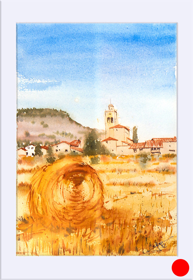 "Jabaloyas. Rulo " - Acuarela, 29x20 cm