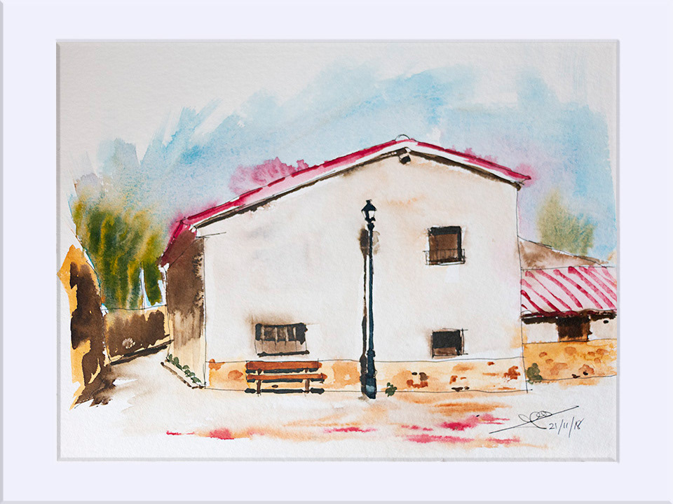 "Jabaloyas" - Tinta y Acuarela, 24x32 cm