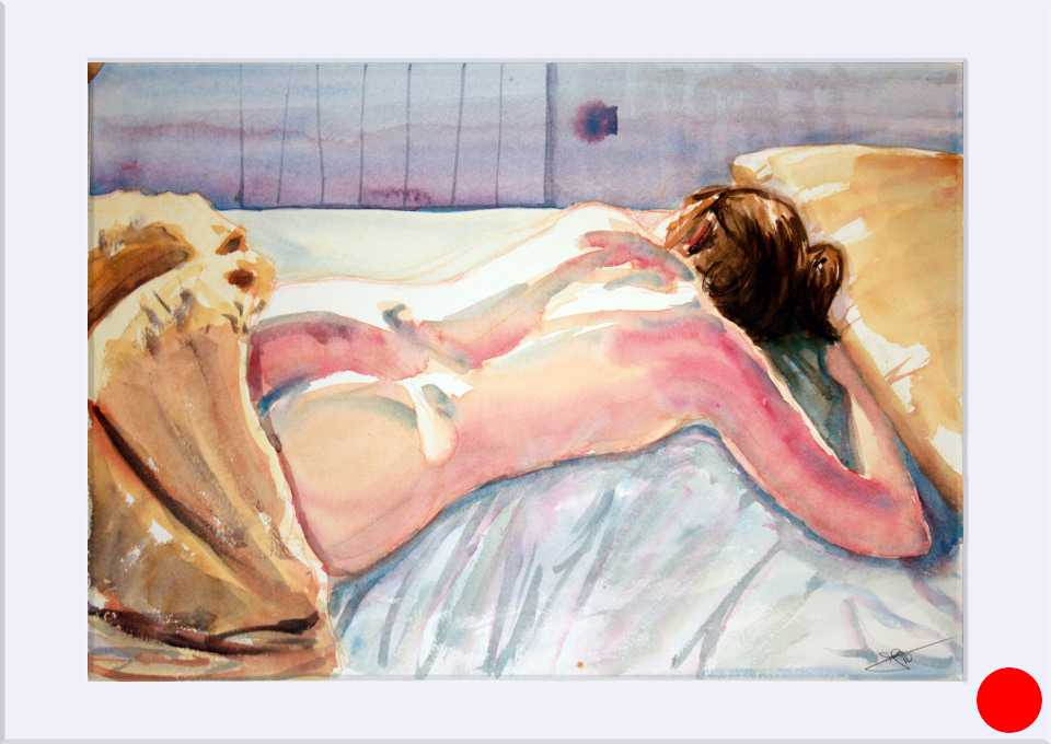 "Belleza I " - Acuarela, 38x52 cm