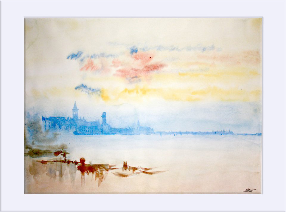 "Envidiando a Turner III " - Acuarela, 38.5x51.5 cm