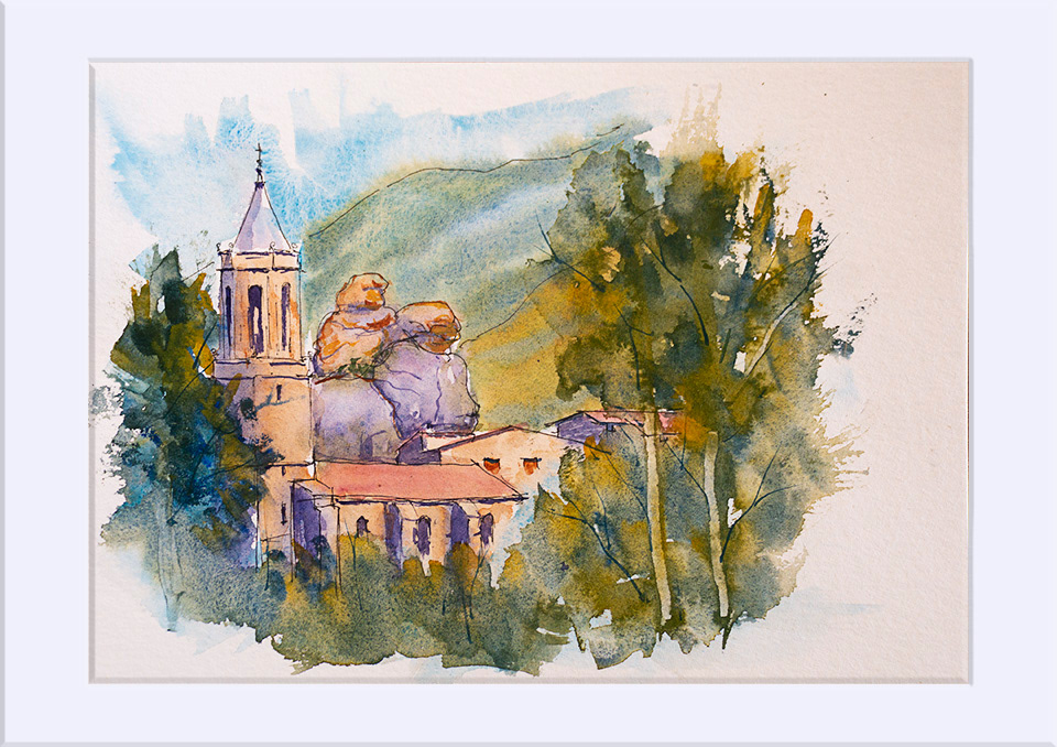 "I Encuentro de Miravete, IV" - Tinta y Acuarela, 24x32 cm