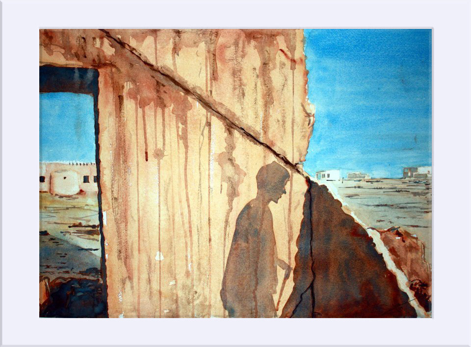 "Sombra IV " - Acuarela, 53x73 cm