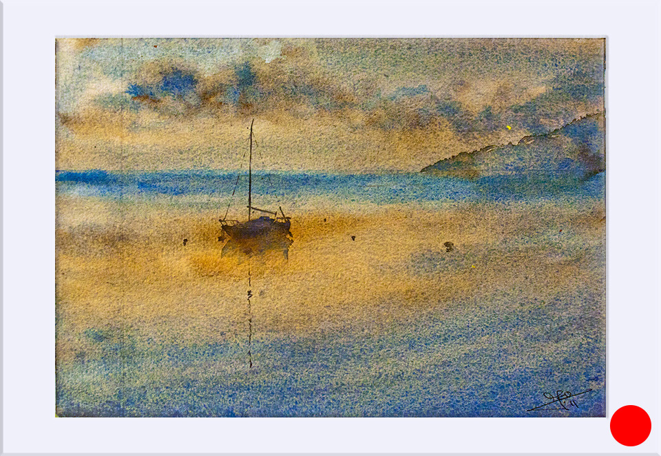 "Calma chicha II " - Acuarela 20x29 cm